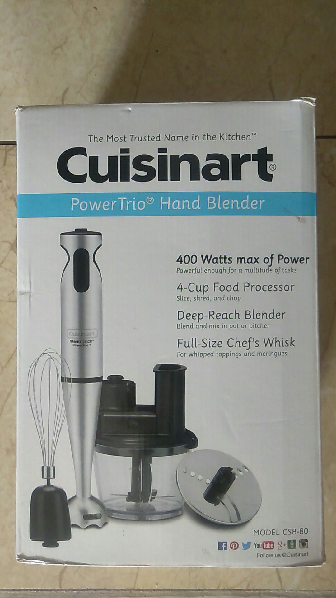 CUISINART POWER TRIO HIGH TORQUE HAND BLANDER