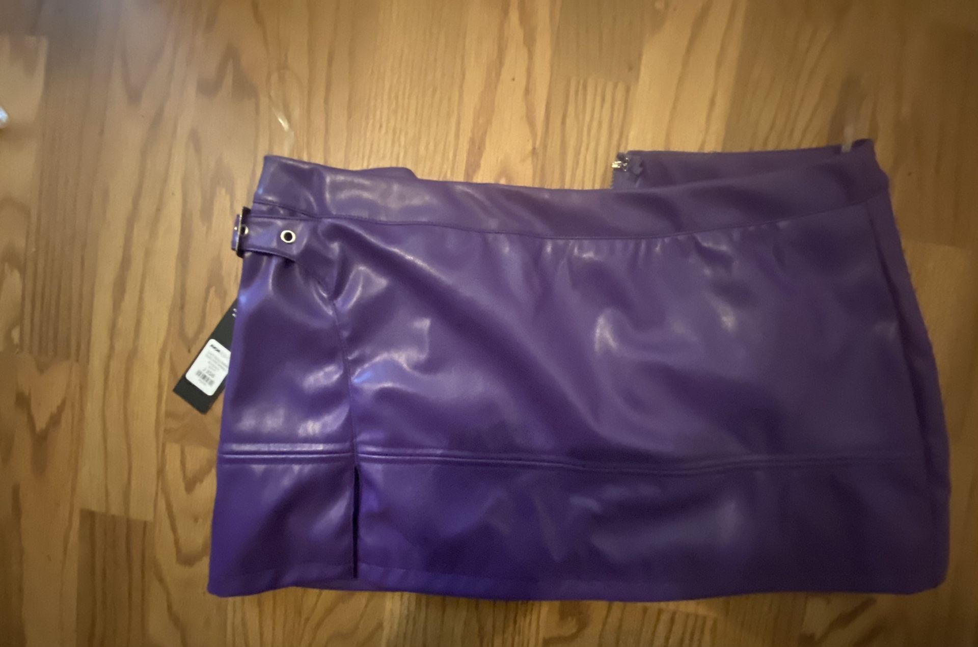 Fashion Nova Leather Skirt With Tags