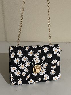 Black Sunflower Cross Body Purse (Brand new)
