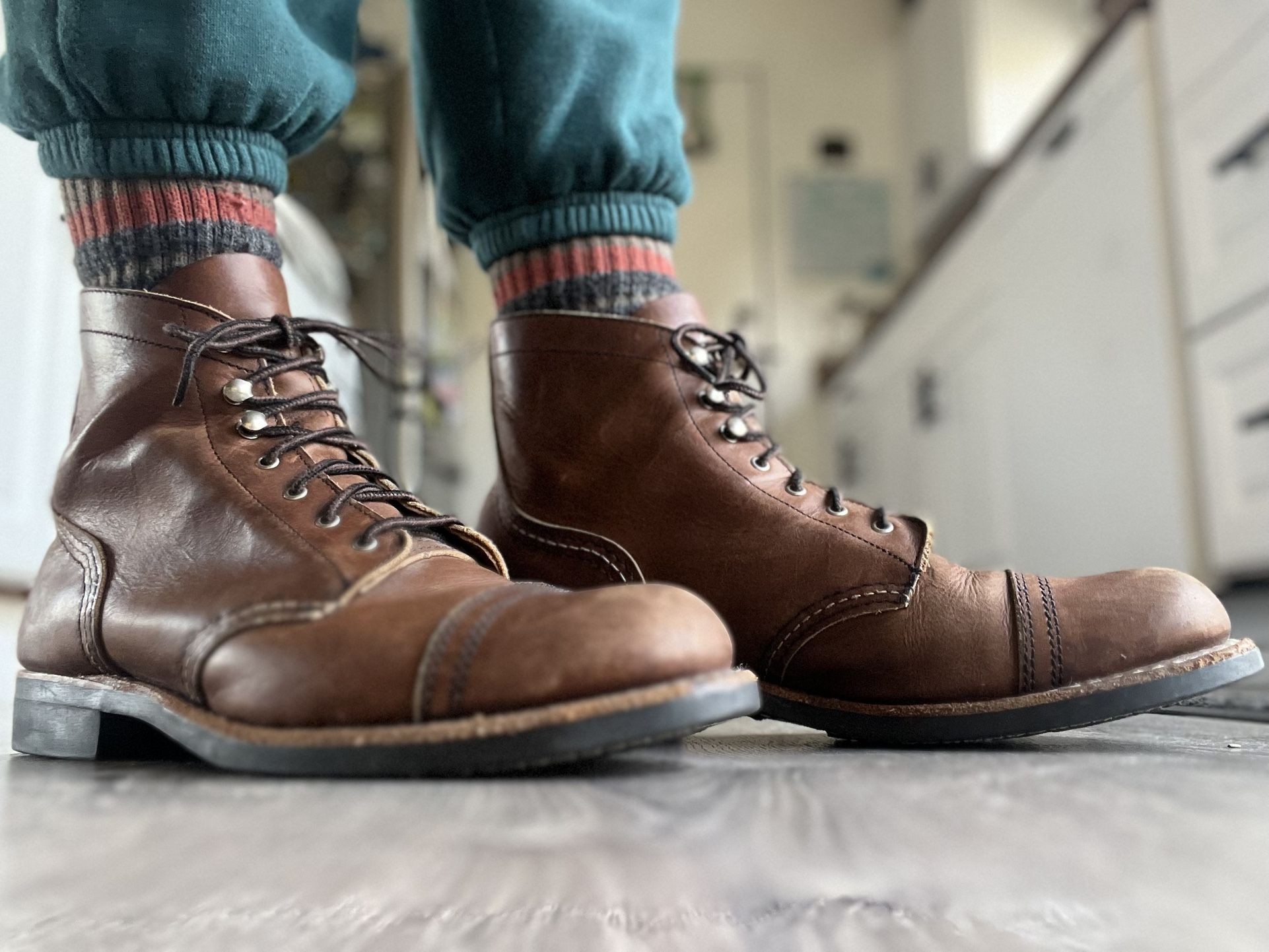 Red Wing 3365 Iron Ranger Lace Up Brown Leather Boot Women’s Size 10