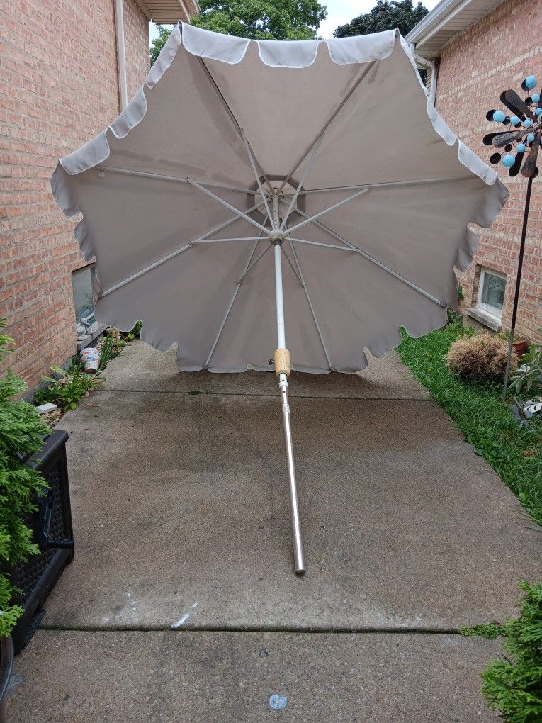 9' Gray Color Martha Stewart Outdoor Patio Umbrella