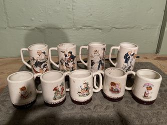 Norman Rockwell Ceramic mugs