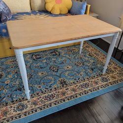 Dining table, oak veneer/white