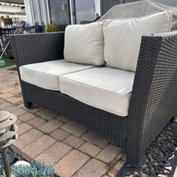 Outdoor Wicker Loveseat - 2 seater $50
