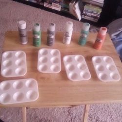 Acrylic Paint And Paint Panels. 