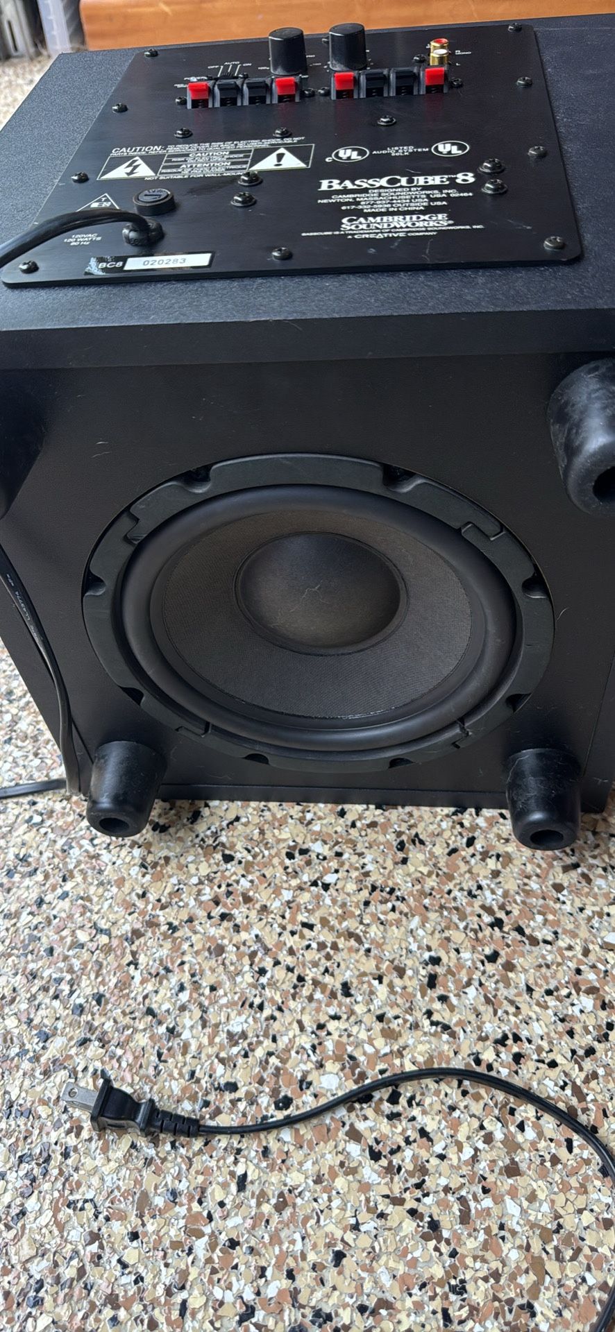 cambridge bass cube 8 subwoofer