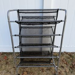 Lightweight 5-Tier Metal Mesh Shoe Rack