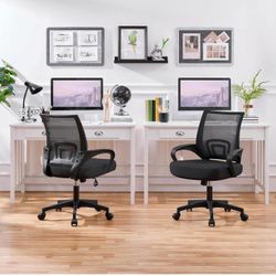 Set of 2 Office Chair Desk Chair Mesh Chair, Ergonomic, S-35