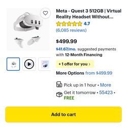 Oculus quest 3 with portable battery pack