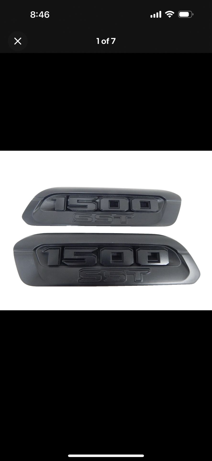 Ram SST Black Hood Badges Left And Right