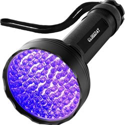 Glossday UV Flashlight Black Light, 100 LED Black Light Flashlight for Dog/Cat Pet Detector, Scorpions Finder