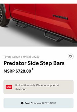 2026 toyota tundra predator side step bars