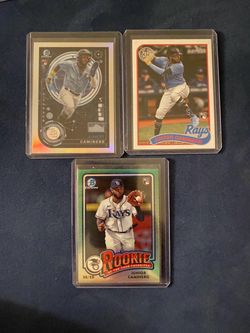 Junior Caminero Rookie Baseball Card Lot (3)