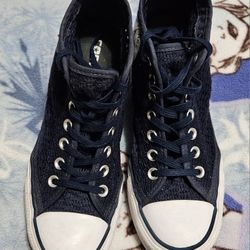 Used Women's Converse Chuck Taylor All-Star Lux Hidden Wedge Heel  Blue 552696C, Women's Size 7