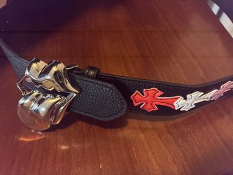 Rolling Stones chrome hearts belt size 34