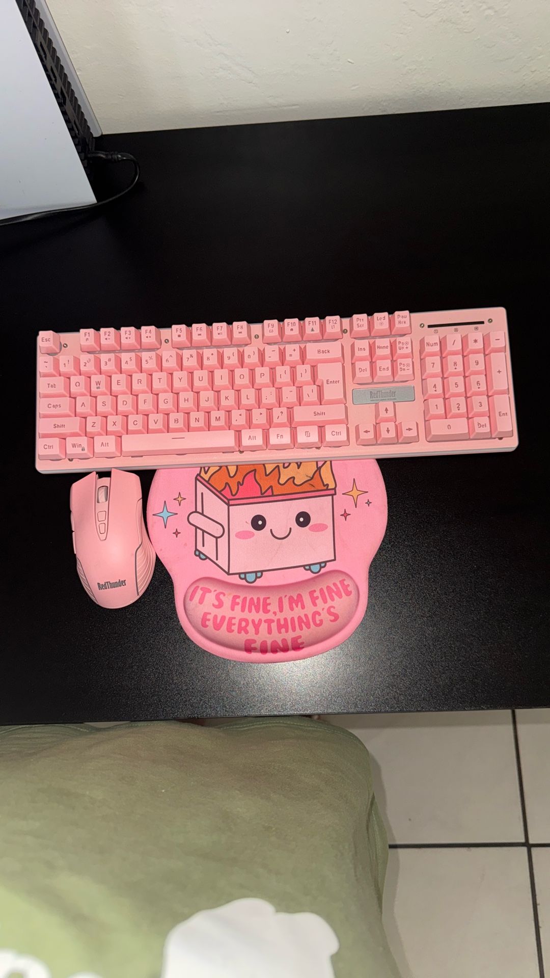 🎀 Pink Keyboard, Mouse & Mouse Pad Set