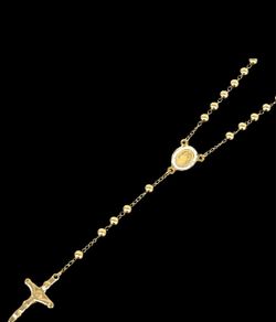 Gorgeous Gold filled 14k Rosary Necklace with Crucifix