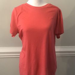 NWT, Women’s Vintage Slub Cotton Crewneck Tee in Guava Pink from JCrew (large)