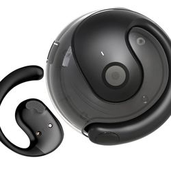 Open Ear Headphones Wireless Bluetooth , OWS Hanging Earphones Wireless Earbuds with Earhooks and Mic, IPX5 Waterproof, 48H Range, Out of Ear Earbuds 