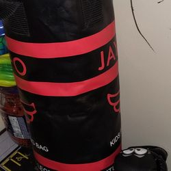 Boxing Bag With Kids Gloves 