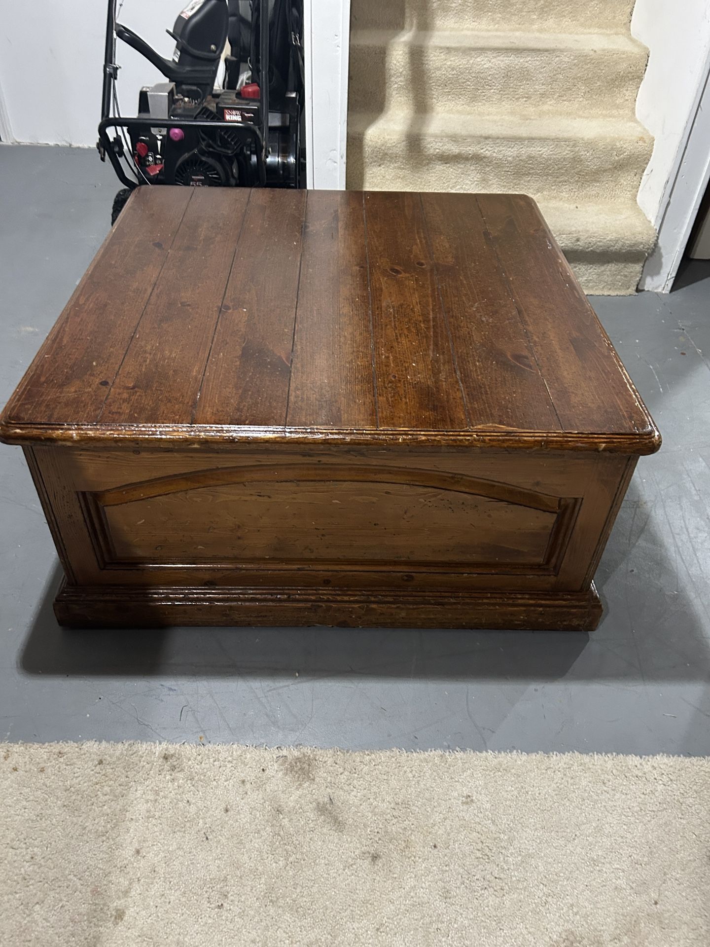 Wood Table - Very Sturdy, All Wood, 37” X 37” And 17” Height