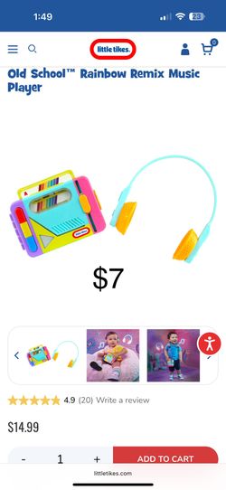 Little Tikes Old School Rainbow Remix Music Player 