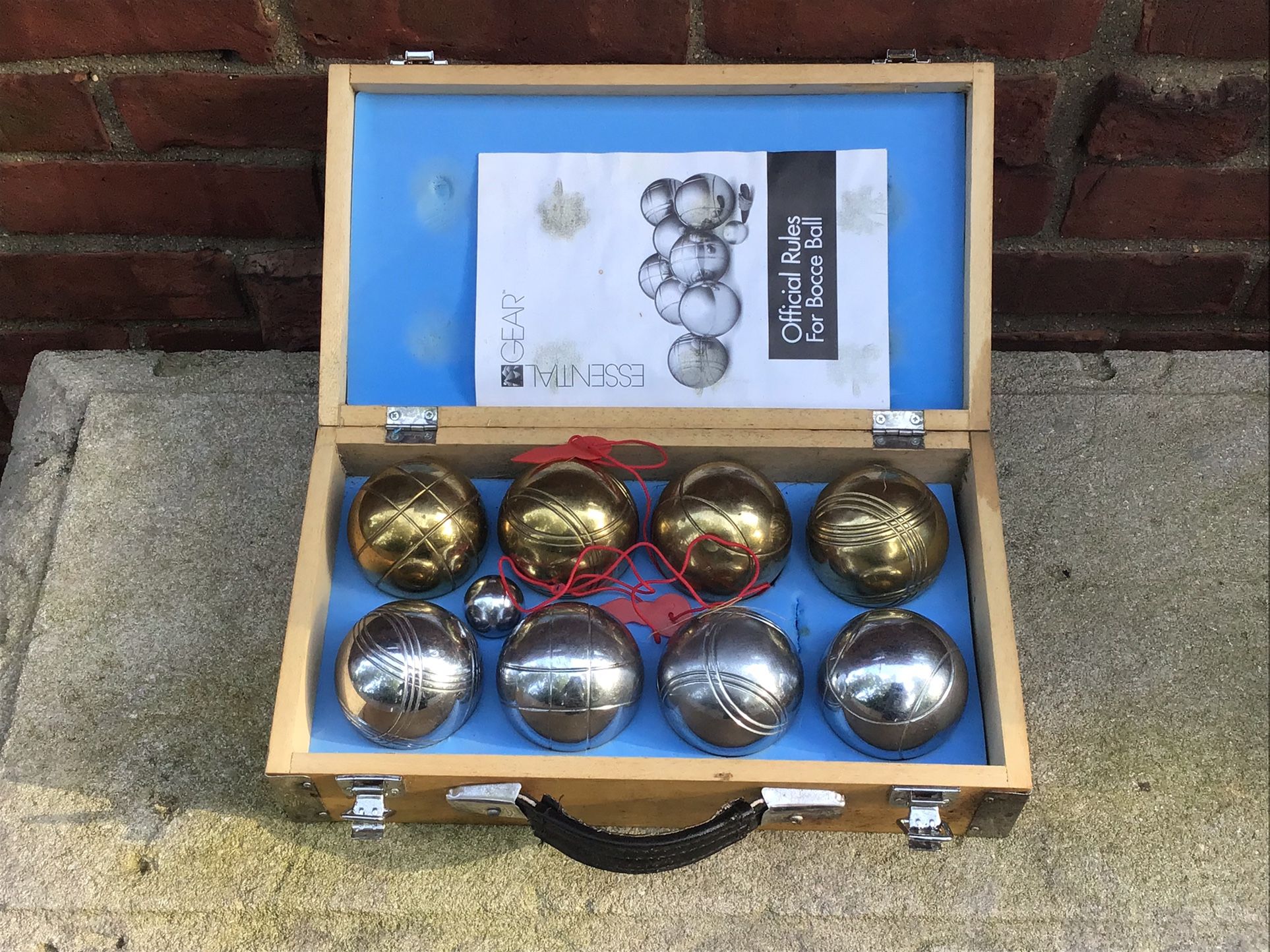 Essential Gear Steel Bocce Ball Set With Case And Instructions for Sale