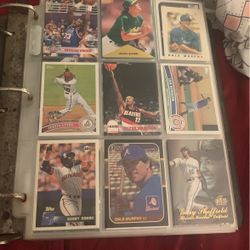 Book of 500+ Baseball,Football, and Basketball Cards 