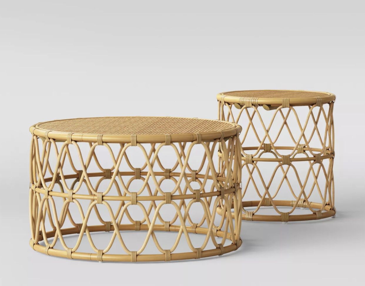 Rattan Coffee Table and Side Table