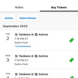 Astros vs Yankees Sept 3rd-4th