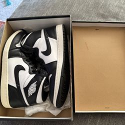 2014 Jordan 1 High Black/white Size 10.5