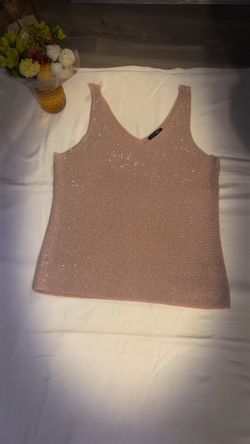 Soft pink sparkle top
