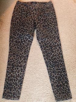 Nine West Leopard Print Skinny Jeans