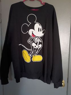 Mickey Mouse Skeleton Halloween Crewneck Sweatshirt
