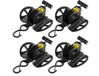 4PCS Retractable Ratchet Straps,Compatible With 2015-2025 Ford F150 Auto Retract Securing Strap,Integral Retracting Tie Down Straps For F250/F350/F450