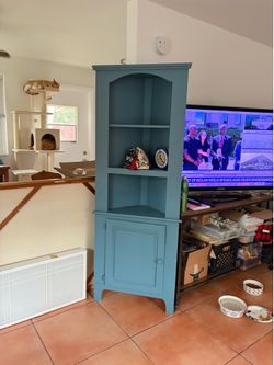 Vintage corner hutch