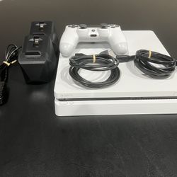 White PlayStation 4 Slim (PS4) And Accessories