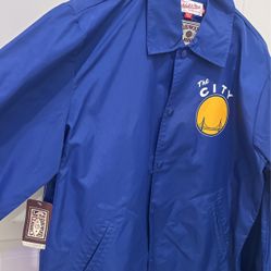 Golden State  Water Proof Mitchell And Ness Jacket