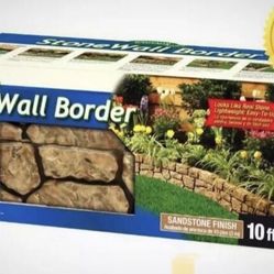 Dalen Products 6 In. X 10 Ft. Tan Stone Wall Border Garden Outdoor Decoration