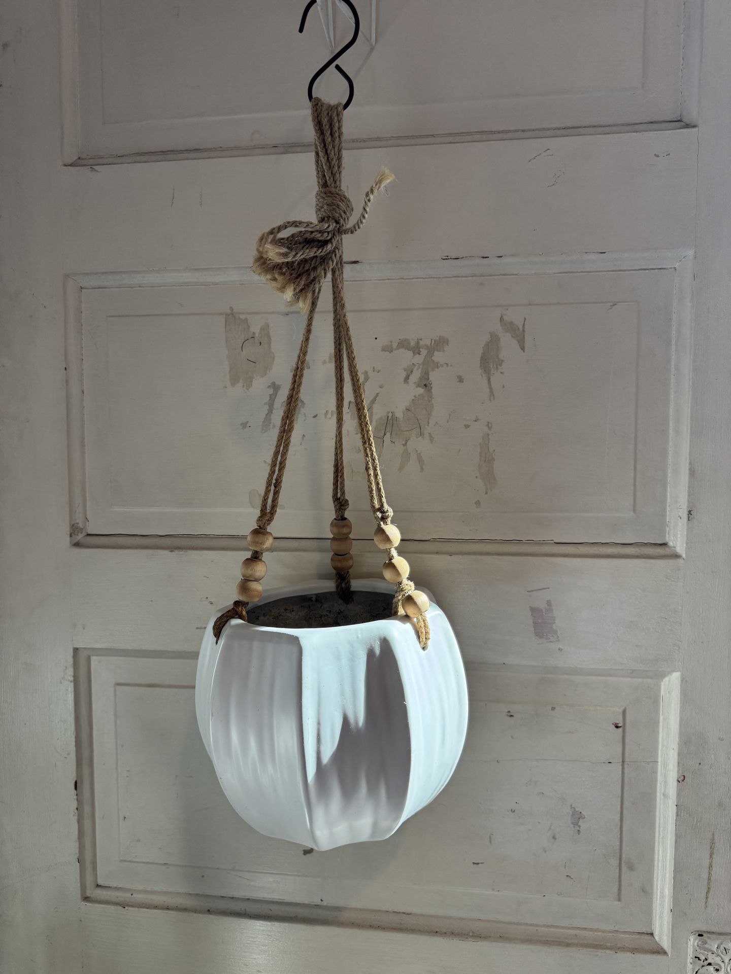 Hanging Ceramic Jute Plant Holder