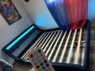 LED Queen Bed Frame (No Mattress)