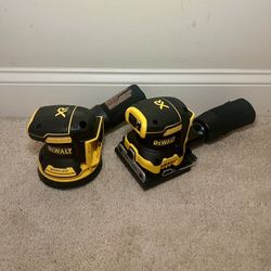 Dewalt 20V MAX XR Brushless 5 in. Random Orbital Sander & 1/4 Sheet Variable Speed Sander (Tool Only
