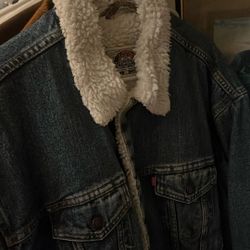 Authentic Levi Jean Jacket Wool Interior 