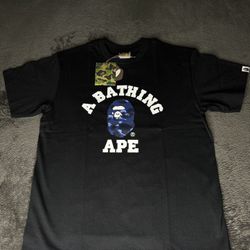 Bape Color Camo College Tee 'Black/Navy' - Size M