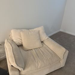 Oversized Accent Chair with Ottoman