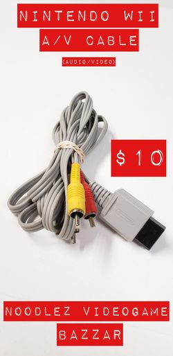 Nintendo Wii A/V (audio/video) Cable