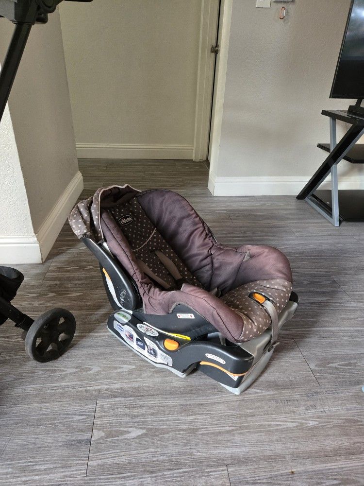 Baby Car Seat With Base And  Stroller 