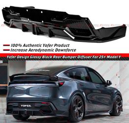 25-26 Tesla Model Y Juniper Yofer Gloss Black Rear Bumper Diffuser