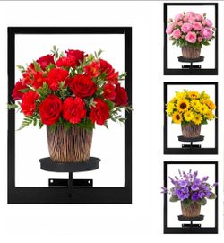 4 Pack Black Metal Indoor Window Plant Shelves Hanging Plant