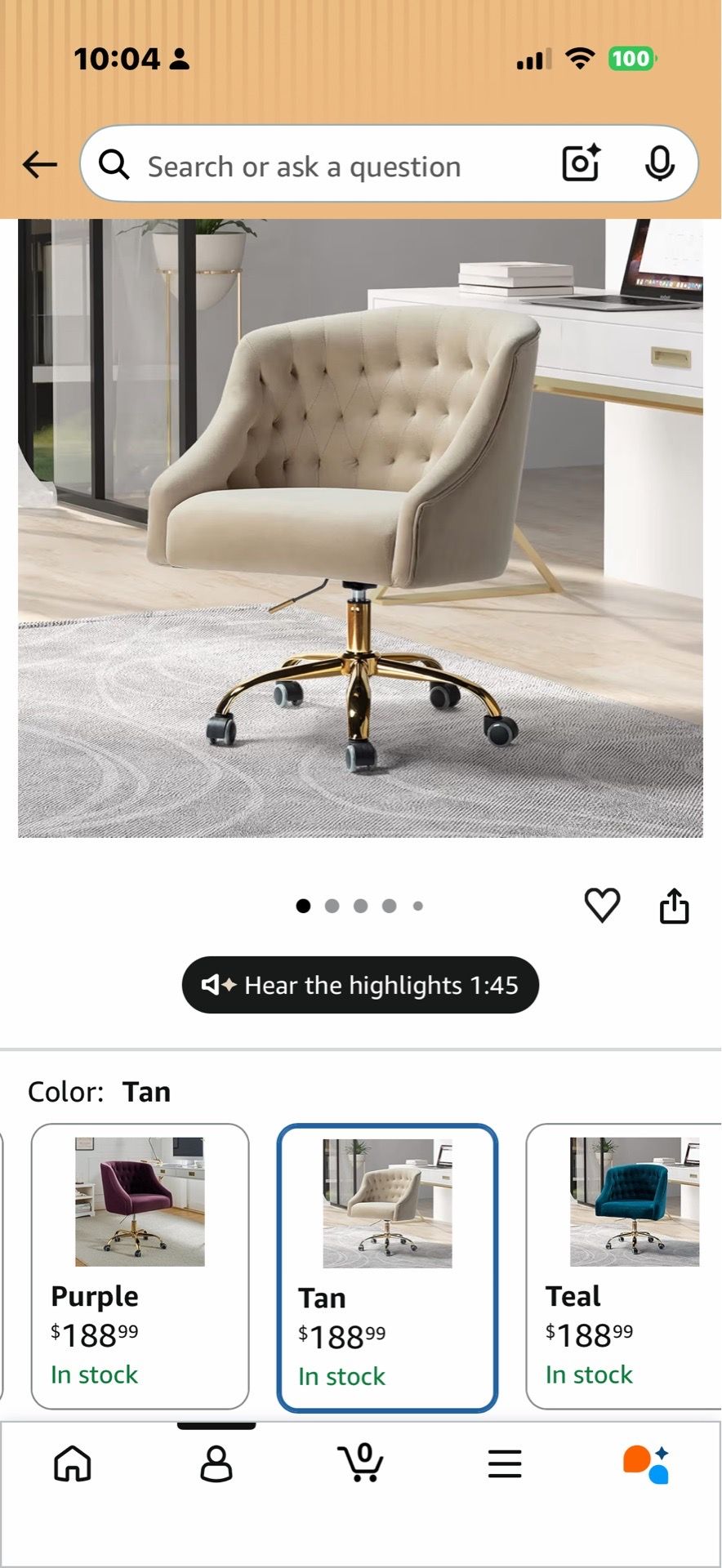 Elegant office chair- never used